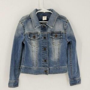 Tucker + Tate Girl's Button Up Long Sleeve Denim Jean Jacket Blue Size M 10/12